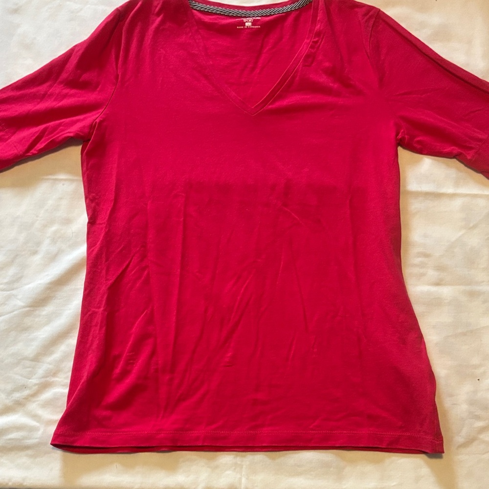 Jones New York Vibrant Red Long Sleeve Top